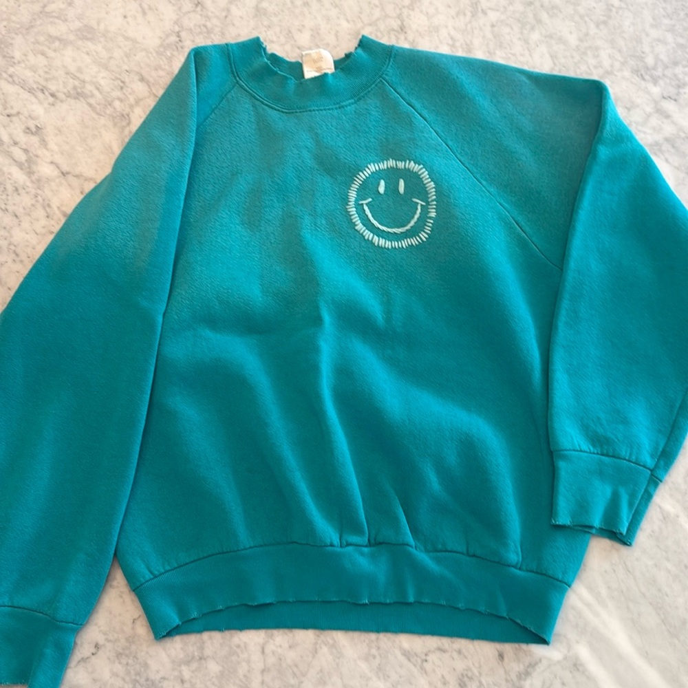 I Stole My Boyfriend's Shirt Women's Custom Embroidered turquoise Sweatshirt